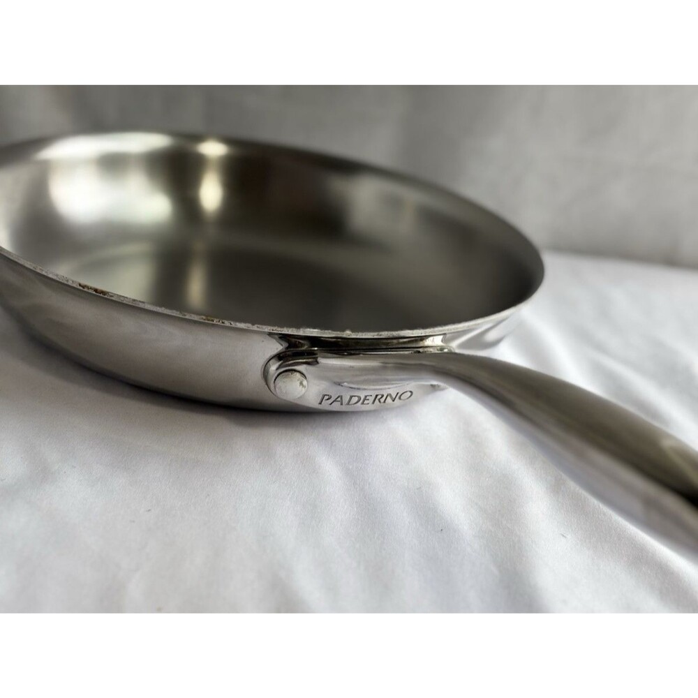 Paderno Italy 10" Stainless Steel Frying Pan Commercial Skillet Professional